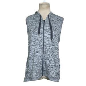 Athleta heathered gray blissful balance hooded vest Size XS